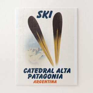 Catedral Alta Patagonia, Argentinië ski poster Legpuzzel