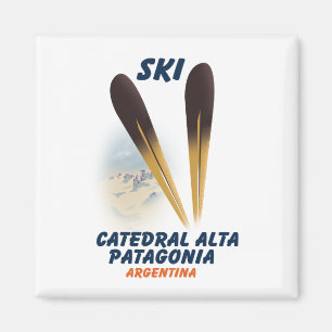 Catedral Alta Patagonia, Argentinië ski poster Magneet