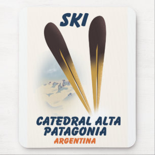 Catedral Alta Patagonia, Argentinië ski poster Muismat