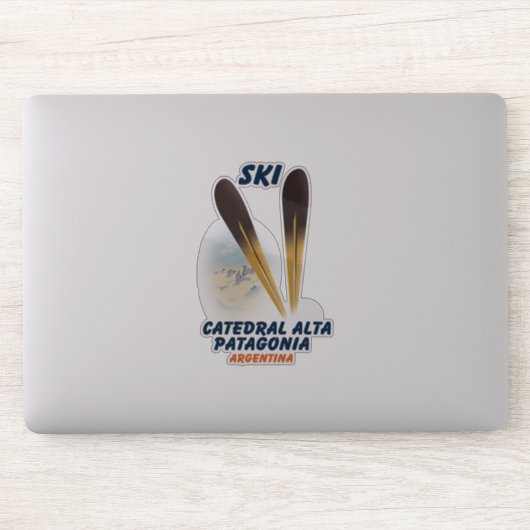 Catedral Alta Patagonia, Argentinië ski poster Sticker (Computer)