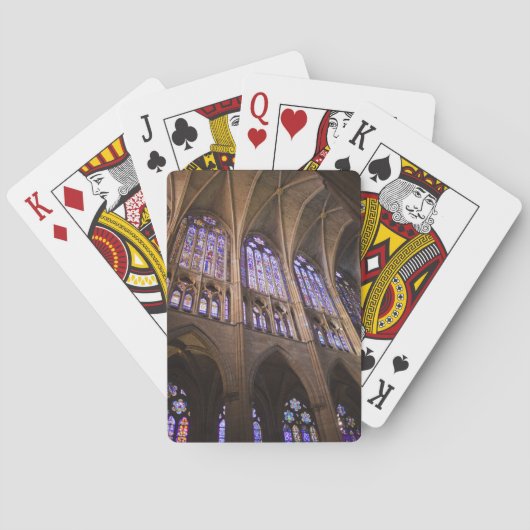 Catedral de Leon, binnenglas met gekleurd glas Pokerkaarten (Achterkant)