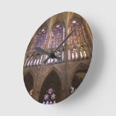 Catedral de Leon, binnenglas met gekleurd glas Ronde Klok (Hoek)
