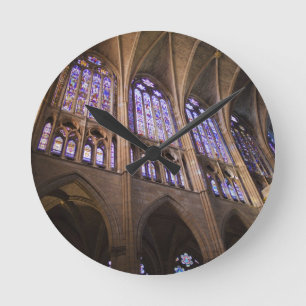Catedral de Leon, binnenglas met gekleurd glas Ronde Klok