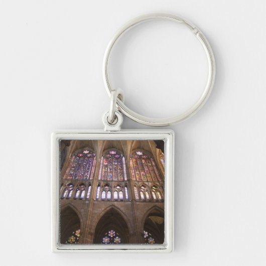 Catedral de Leon, binnenglas met gekleurd glas Sleutelhanger (Voorkant)