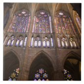 Catedral de Leon, binnenglas met gekleurd glas Tegeltje (Voorkant)