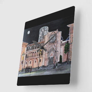 Catedral de Santa María Schilderij door Alfred Fox Vierkante Klok