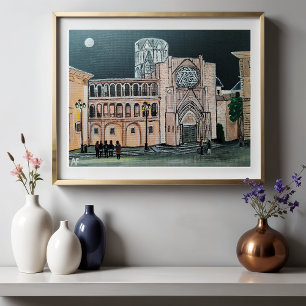 Catedral de Santa María schilderij van Alfred Fox Canvas Afdruk