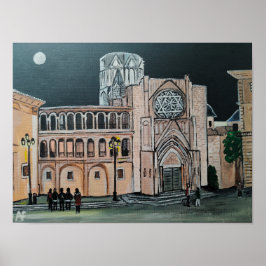 Catedral de Santa María schilderij van Alfred Fox Poster