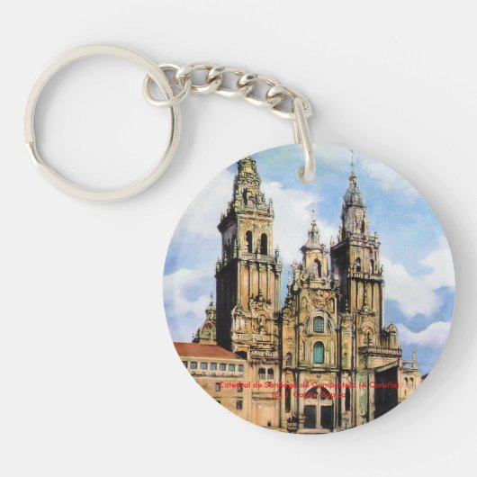 Catedral de Santiago de Compostela (A Coruña) Sleutelhanger (Voorkant)