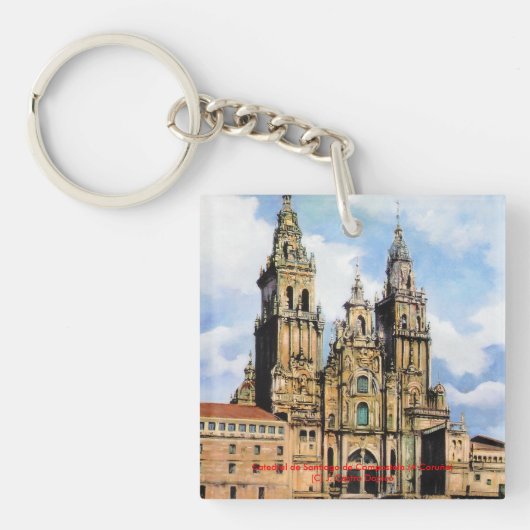 Catedral de Santiago de Compostela (A Coruña) Sleutelhanger (voorkant)