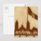 Catedral en el Zocalo del DF con la Bandera 11 Briefkaart (Voorkant / Achterkant)