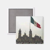 Catedral en el Zocalo del DF con la Bandera Magneet (Voorkant / Achterkant)