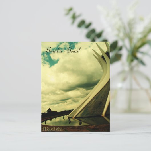 Catedral metropolitana, Brasilia - Brazilië Briefkaart (Staand voorkant)