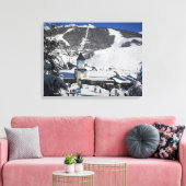 Catedral Ski Resort, Bariloche Argentina Canvas Afdruk (Insitu (Woonkamer))