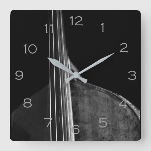 Categorie 5 grijze cijfers WC Vierkante Klok (Voorkant)