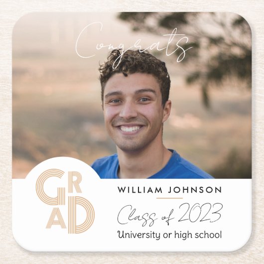 Categorie Afstudeerder voor 2023 Kartonnen Onderzetters (Voorkant)