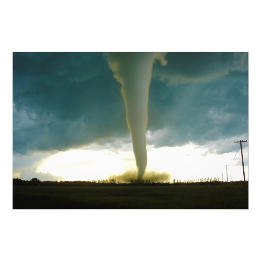Categorie F5 Tornado nadert Elie Manitoba Foto Afdruk (Voorkant)
