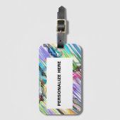 CATEGORIE FIVEERT ABSTRACT KUNSTONTWERP BAGAGELABEL (Voorkant (verticaal))