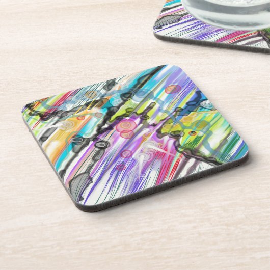 CATEGORIE FIVEERT ABSTRACT KUNSTONTWERP BIER ONDERZETTER (Linkerzijde)