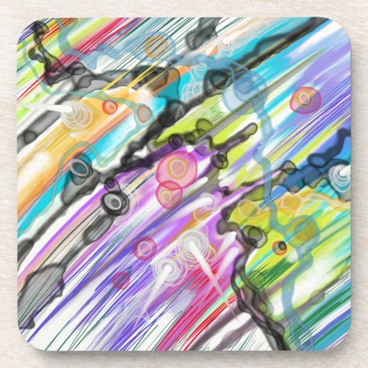 CATEGORIE FIVEERT ABSTRACT KUNSTONTWERP BIER ONDERZETTER (Voorkant)