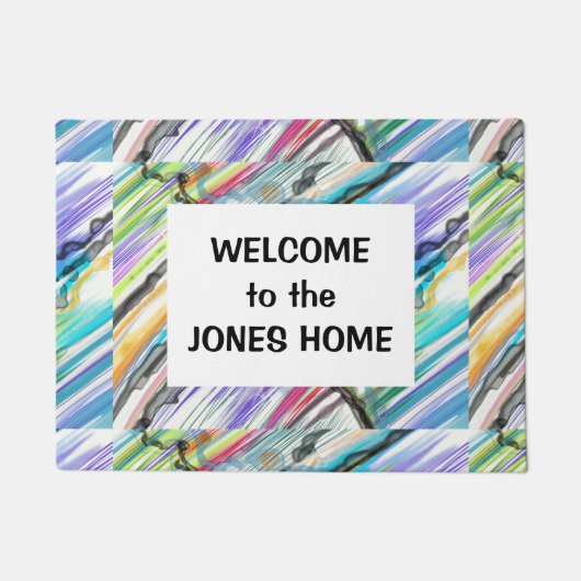 CATEGORIE FIVEERT ABSTRACT KUNSTONTWERP DEURMAT (Voorkant)