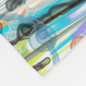 CATEGORIE FIVEERT ABSTRACT KUNSTONTWERP FLEECE DEKEN (Hoek)