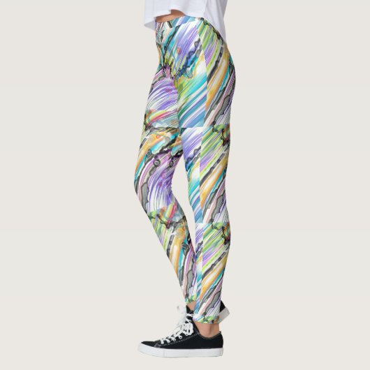 CATEGORIE FIVEERT ABSTRACT KUNSTONTWERP LEGGINGS (Links)