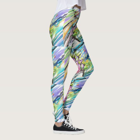 CATEGORIE FIVEERT ABSTRACT KUNSTONTWERP LEGGINGS (Rechts)