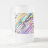 CATEGORIE FIVEERT ABSTRACT KUNSTONTWERP MATGLAS BIERPUL (Voorkant links)