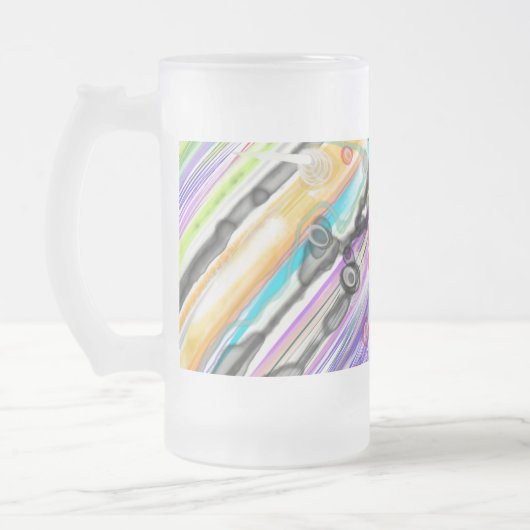 CATEGORIE FIVEERT ABSTRACT KUNSTONTWERP MATGLAS BIERPUL (Links)