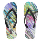 CATEGORIE FIVEERT ABSTRACT KUNSTONTWERP TEENSLIPPERS (Voetbed)