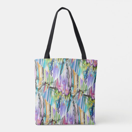 CATEGORIE FIVEERT ABSTRACT KUNSTONTWERP TOTE BAG (Achterkant)