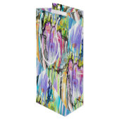 CATEGORIE FIVEERT ABSTRACTE ART DES Gift Bag Wijn Cadeautas (Achterkant Gekanteld)