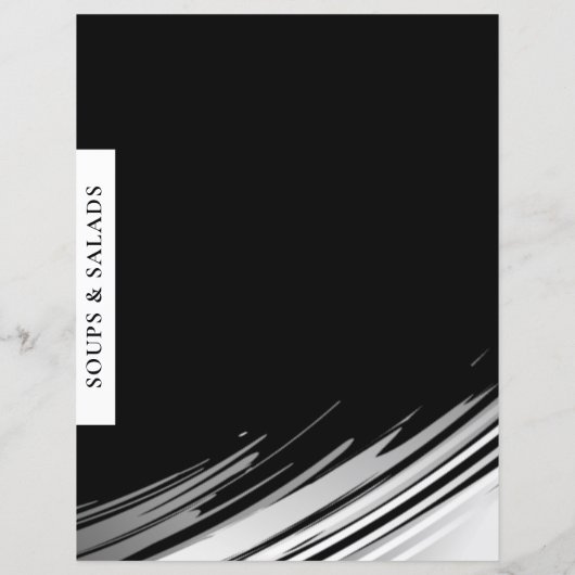 Categorie ontvangen | Soep en Salades | Zwart-wit (Achterkant)