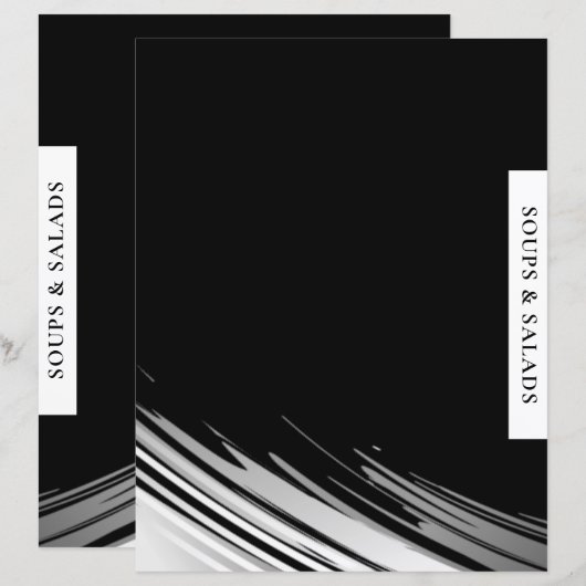 Categorie ontvangen | Soep en Salades | Zwart-wit (Voorkant / Achterkant)