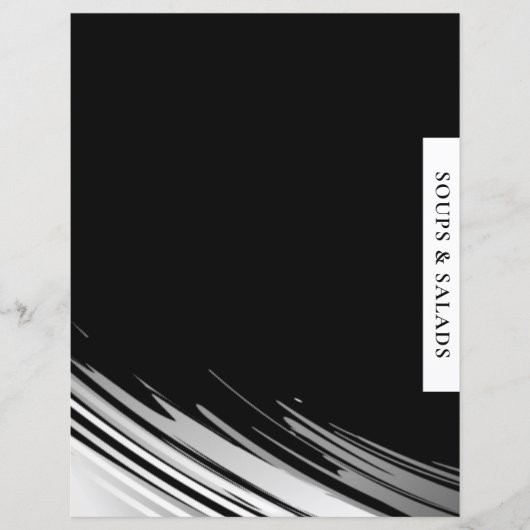 Categorie ontvangen | Soep en Salades | Zwart-wit (Voorkant)