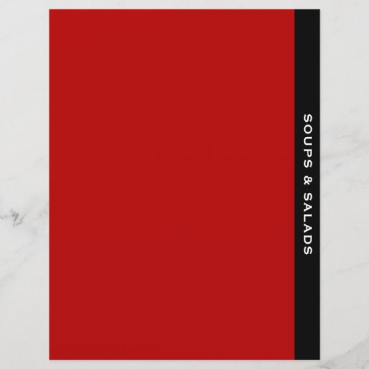 Categorieverdeler | Soep en Salad | Rood zwart wit (Voorkant)