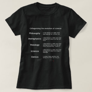 CATegoriseren van de evolutie van wetenschap met z T-shirt