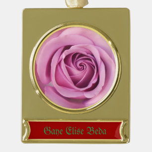 Catejne Verguld Banner Ornament