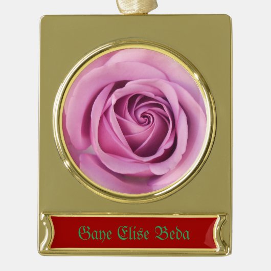 Catejne Verguld Banner Ornament (Voorkant)