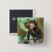 Cateman Vierkante Button 5,1 Cm (Voorkant /achterkant)