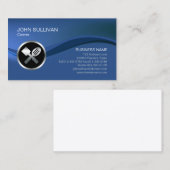 Cateraar Voedsel Chrome Spatel Icoon Visitekaartje (Voorkant / Achterkant)