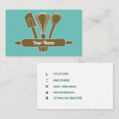 caterbakker blauwgroen v2 visitekaartje (Voorkant / Achterkant)