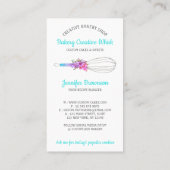 Caterer Whisk logo pastry boho Visitekaartje (Achterkant)