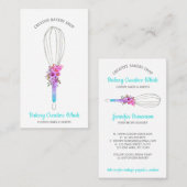 Caterer Whisk logo pastry boho Visitekaartje (Voorkant / Achterkant)