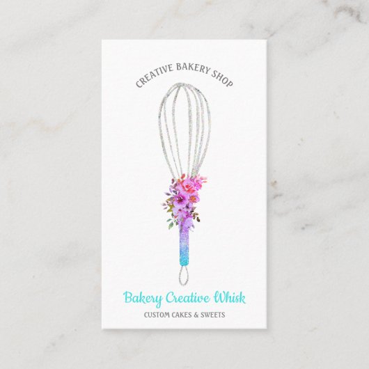 Caterer Whisk logo pastry boho Visitekaartje (Voorkant)