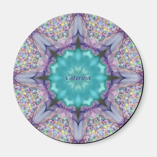 CATERINA ~ MULTICOLORED BLOK ~ Kaleidoscope Magneet (Voorkant)