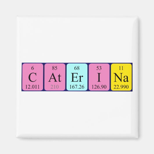 Caterina periodiek table name magnet (Voorkant)