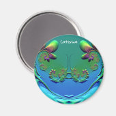 CATERINA ~ Specialized Miniature Roos Fractal ~ Magneet (Voorkant / Achterkant)