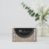 Catering-artikelen Bord Beige Visitekaartje (Staand voorkant)